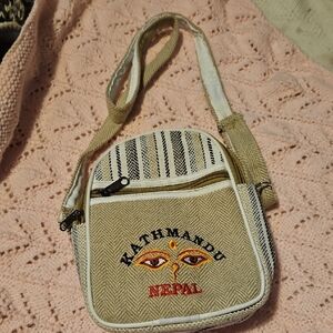 Kathmandu Beige and Black Belt Bag